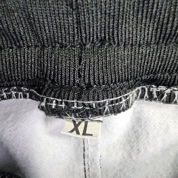 Mens Black Vintage OKW Wolfpack Track Pants Drawstring Elastic Waist Size XL - Picture 3 of 9